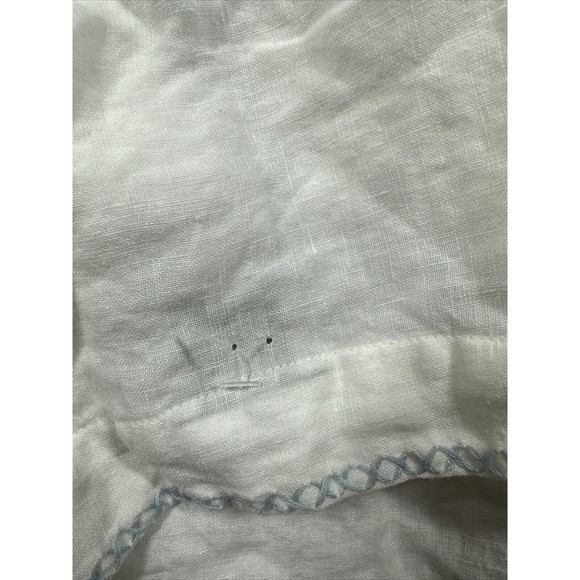 Garnet Hill 100% Linen Top Womens Size 10 Lagenlook‎  Embroidered V Neck - Picture 7 of 7